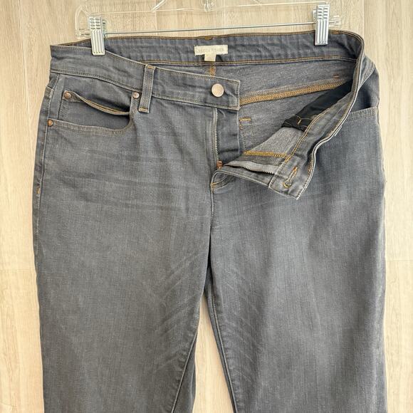 Eileen Fisher Jeans Womens 10 Gray Straight Leg Organic Cotton Blend Stretch USA - Picture 5 of 14